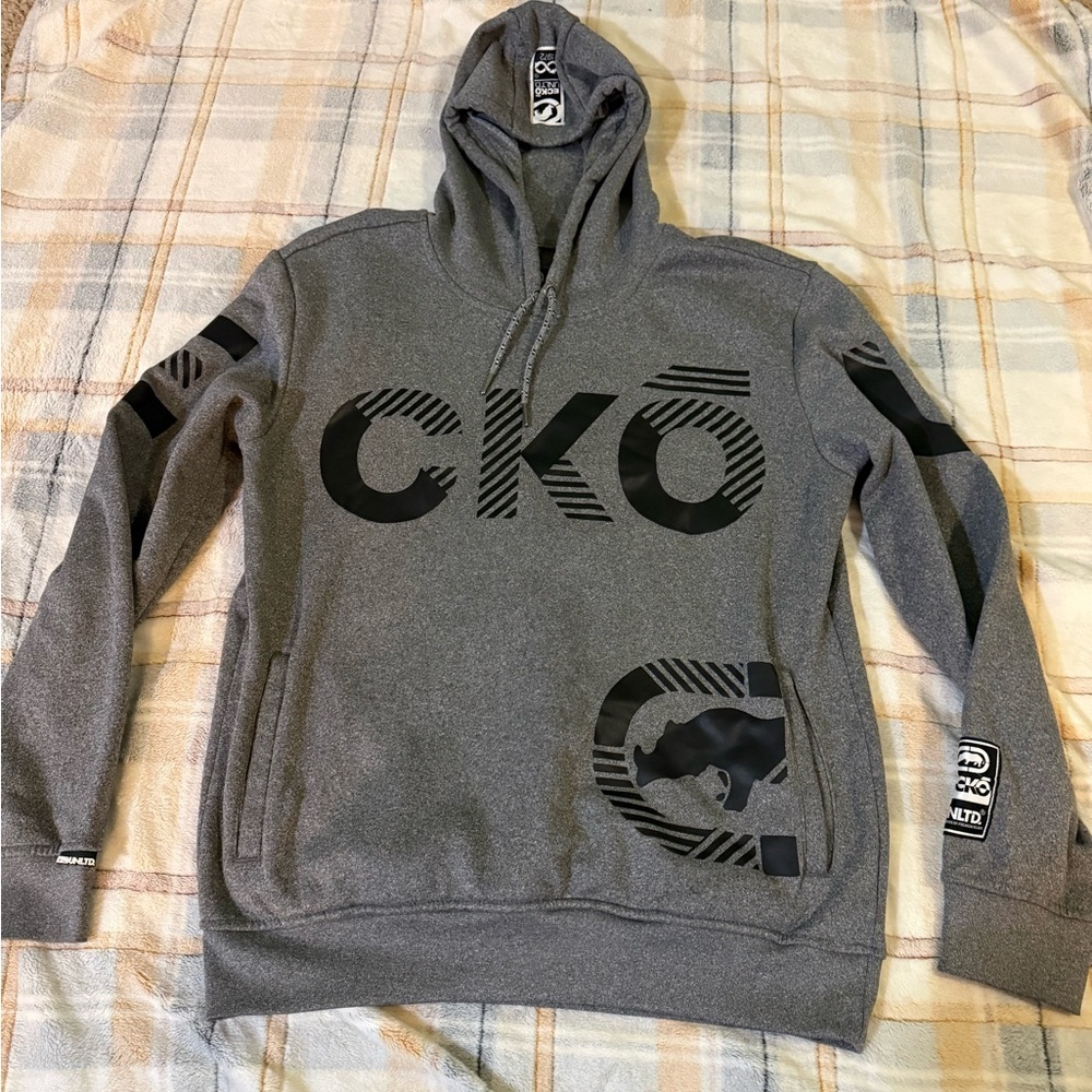 Ecko Unlimited Charcoal and Black Men's Sweater